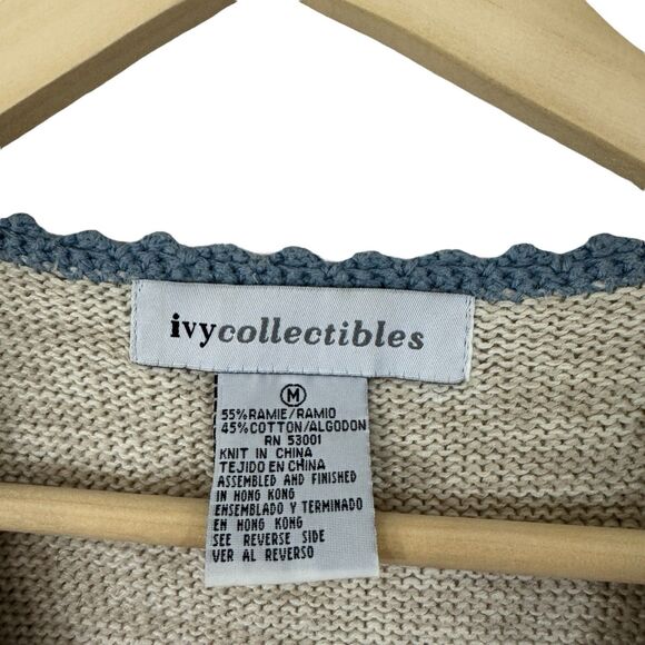 Vintage Ivy Collectibles Medium Sweater Cardigan Vest Embroidered Womens - Picture 3 of 12